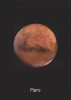 Plakat Mars 064 - Wzór graficzny. Okrągły kształt planety Mars w odcieniach czerwieni i brązu na ciemnym tle