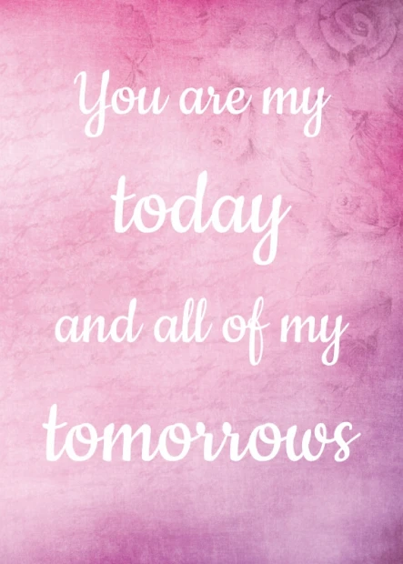 Plakat You are my today 137 - Wzór graficzny. Tekst w kolorze białym na różowym tle z delikatnym wzorem
