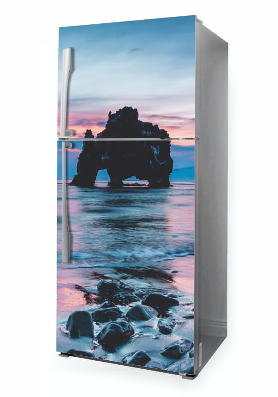 Okleina na lodówkę naklejka morskie fale P1100