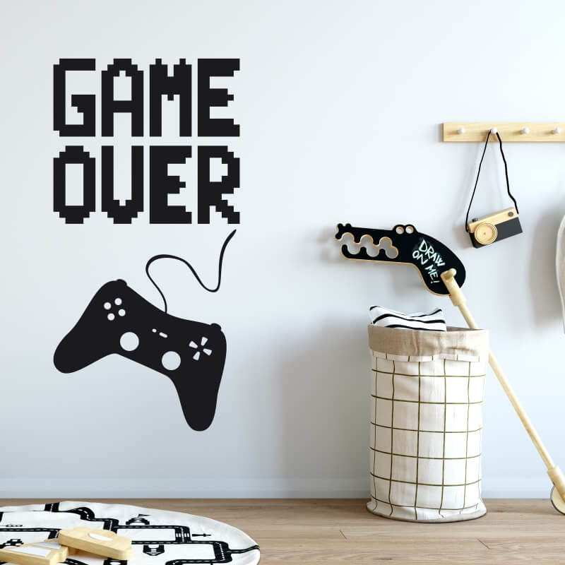 Naklejka na ścianę dla dzieci Game over 2495