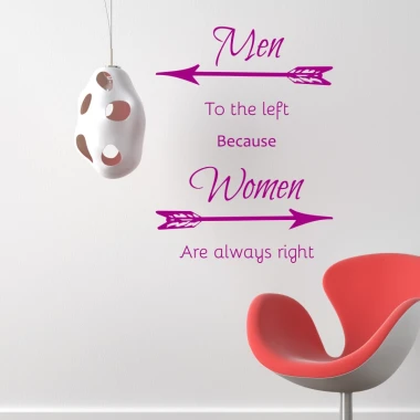 Naklejka na ścianę men women 2497 - Aranżacja w nowoczesnym wnętrzu. Ściana w jasnym kolorze, czerwona krzesło i lampa