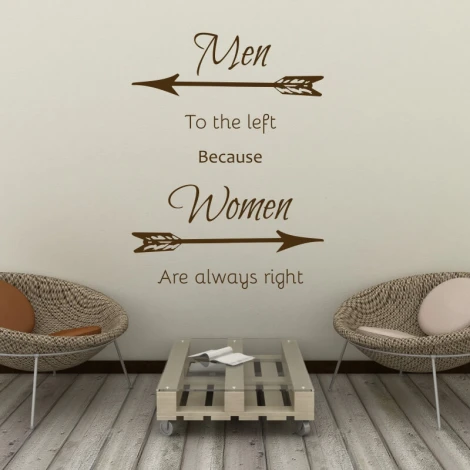 Stylowy szablon do malowania Men Women w nowoczesnym salonie, wprowadza humorystyczny akcent na jasn