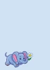 Tablica magnetyczna suchościeralna dla dzieci słoń 468 - Wzór graficzny. Niebieski słoń trzyma kwiat, na jasnym tle