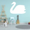Tablica suchościeralna łabądź 377 - Aranżacja w pokoju dziecięcym. Ściany w jasnym odcieniu niebieskim