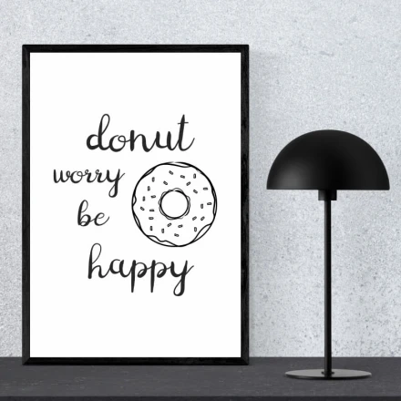 Plakat Donut worry be happy 251