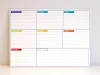 Magnetyczna tablica suchościeralna lean 052 planer tygodniowy - Wzór graficzny. Prosta siatka z nazwami dni tygodnia