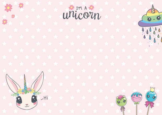 Tablica suchościeralna dla dzieci unicorn w pastelowych kolorach, idealna do kreatywnej zabawy w prz