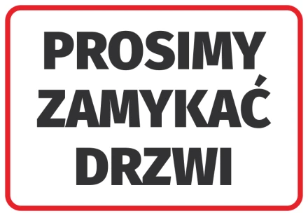Naklejka Prosimy zamykać drzwi N048
