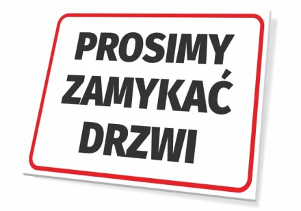 Tabliczka Prosimy zamykać drzwi T048