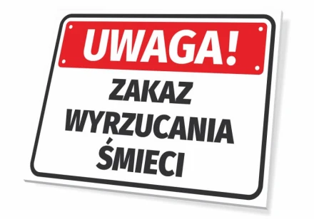 Tabliczka Zakaz wyrzucania śmieci