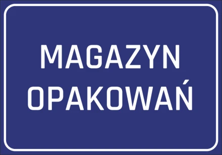 Naklejka Magazyn opakowań