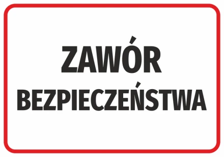 Naklejka Zawór bezpieczeństwa