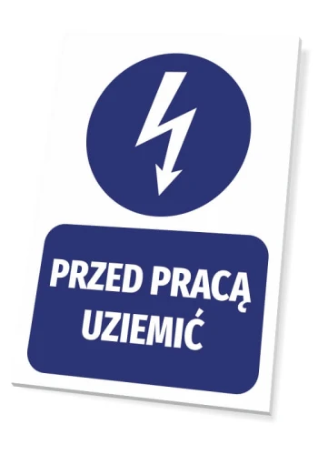 Tabliczka Przed pracą uziemić