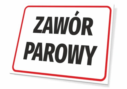 Tabliczka Zawór parowy