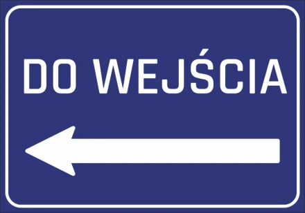 Naklejka Do wejścia w lewo N249