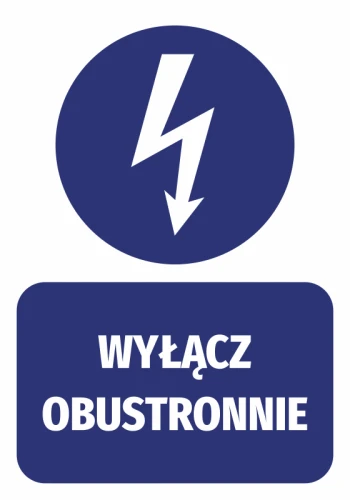 Naklejka Wyłącz obustronnie