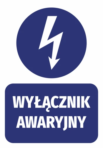 Naklejka Wyłącznik awaryjny N230