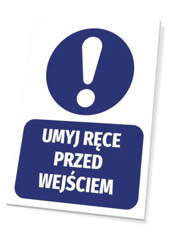 Tabliczka Umyj ręce przed wejściem