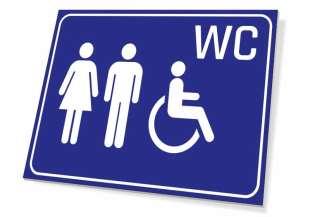 Stylowa tabliczka WC T236 w nowoczesnym wydaniu, idealna do każdej przestrzeni publicznej, w kolorze