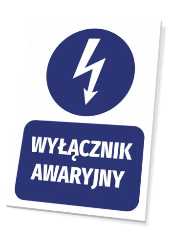 Tabliczka Wyłącznik awaryjny T230