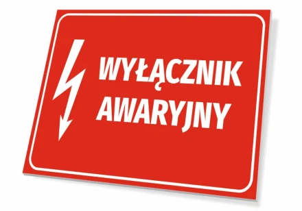 Tabliczka Wyłącznik awaryjny T241