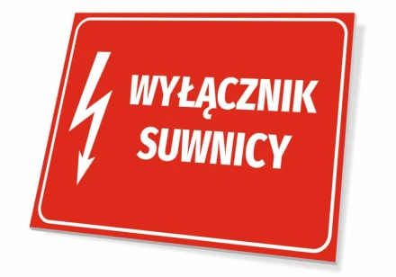 Tabliczka Wyłącznik suwnicy