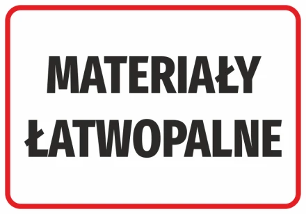 Naklejka Materiały łatwopalne