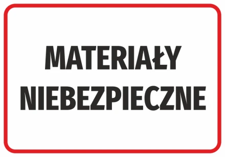Naklejka Materiały niebezpieczne