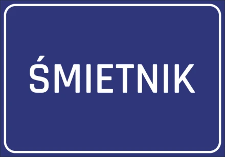 Naklejka Śmietnik