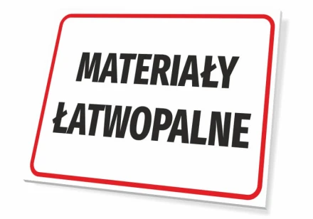 Tabliczka Materiały łatwopalne