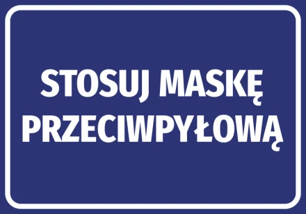 Naklejka Stosuj maskę przeciwpyłową