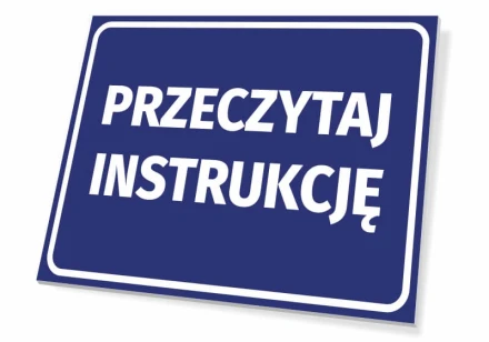 Tabliczka Przeczytaj instrukcję