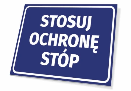 Tabliczka Stosuj ochronę stóp