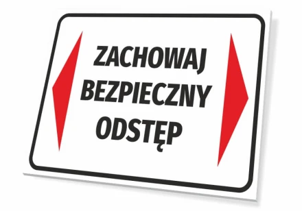 Tabliczka Zachowaj bezpieczny odstęp