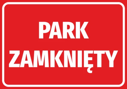 Naklejka Park zamknięty
