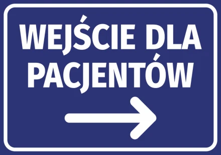 Naklejka Wejście dla pacjentów N419