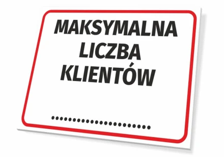Tabliczka Maksymalna liczba klientów