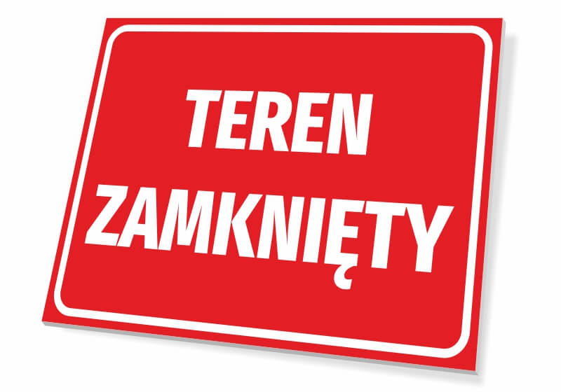 Tabliczka Teren zamknięty