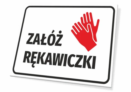 Tabliczka Załóż rękawiczki