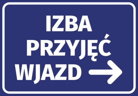 Naklejka Izba przyjęć wjazd N464