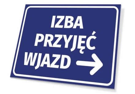 Tabliczka Izba przyjęć wjazd T464