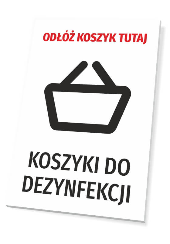 Tabliczka Odłóż koszyk tutaj