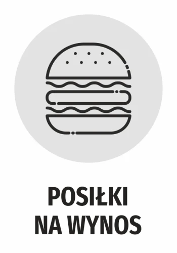 Naklejka Posiłki na wynos