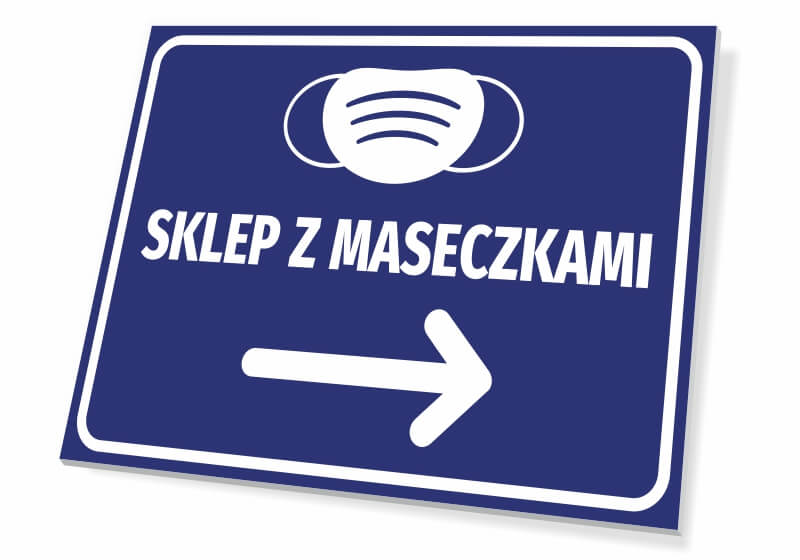Tabliczka Sklep z maseczkami T506