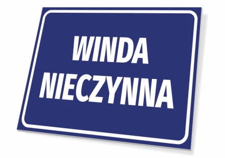 Tabliczka Winda nieczynna