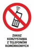 Naklejka Zakaz korzystania z telefonów komórkowych N530 - Wzór graficzny. Czerwony okrąg z przekreśloną sylwetką telefonu