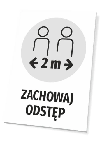 Tabliczka T531 Zachowaj odstęp 2m