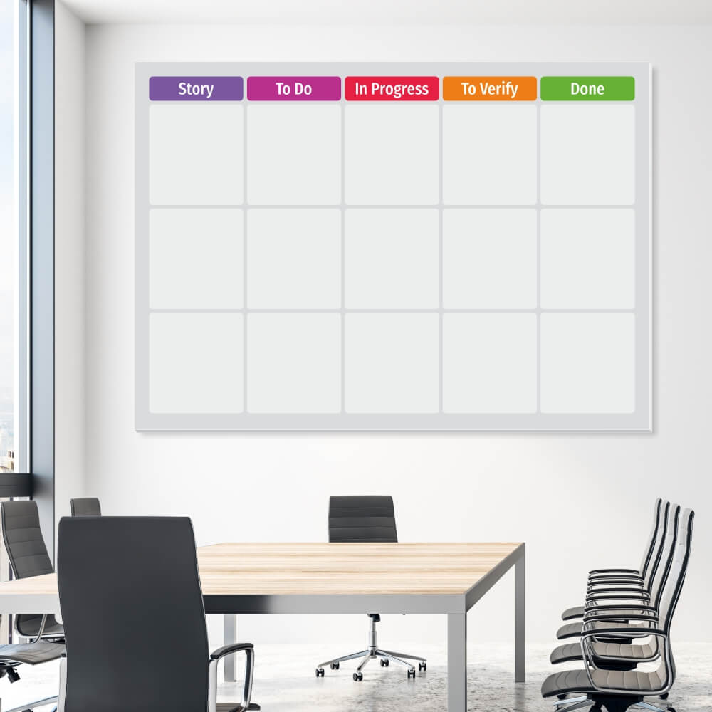 Tablica magnetyczna suchościeralna scrum task lean board 140