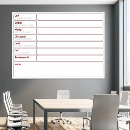 Tablica rozwiązywania problemów, magnetyczna suchościeralna lean 134