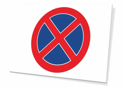 Tabliczka Zakaz zatrzymywania się T555 